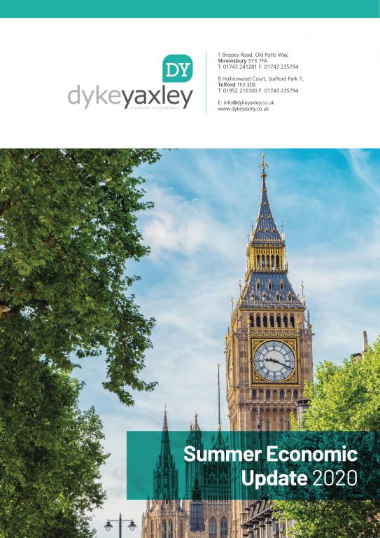 Summer Economic Statement 2020 Dyke Yaxley Shrewsbury, Shropshire